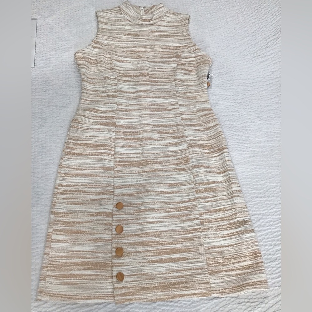 New Sharagano Mock Neck Sleeveless Dress